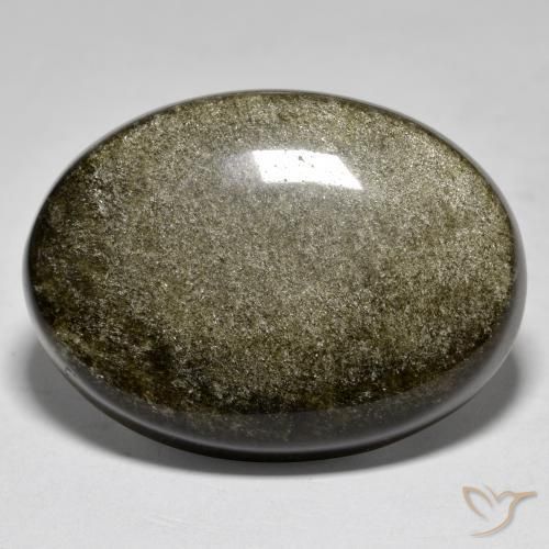 27.68ct Натуральный Многоцветный Обсидиан, Овал, Непрозрачный