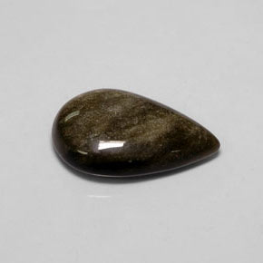 7.12 карата, натуральный Золотой отлив Обсидиан, Форма груши, Непрозрачный