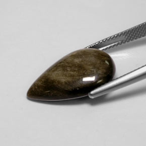 7.12 карата, натуральный Золотой отлив Обсидиан, Форма груши, Непрозрачный