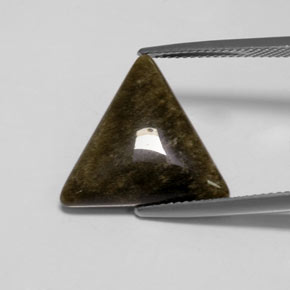 6.22 карата, натуральный Золотой отлив Обсидиан, Триллион, Непрозрачный