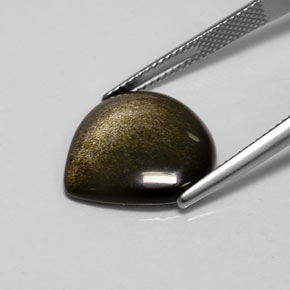 7.13 карата, натуральный Золотой отлив Обсидиан, Форма груши, Непрозрачный