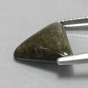 4.65 карата, натуральный Золотой отлив Обсидиан, Триллион, Непрозрачный