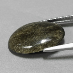 4.72 карата, натуральный Золотой отлив Обсидиан, Огранка Овал, Непрозрачный