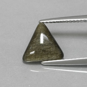 1.67 карата, натуральный Золотой отлив Обсидиан, Триллион, Непрозрачный