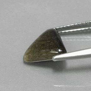 1.67 карата, натуральный Золотой отлив Обсидиан, Триллион, Непрозрачный