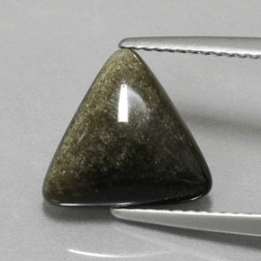 2.99 карата, натуральный Золотой отлив Обсидиан, Триллион, Непрозрачный