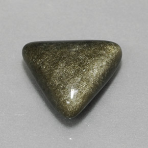 2.99 карата, натуральный Золотой отлив Обсидиан, Триллион, Непрозрачный