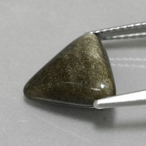 2.99 карата, натуральный Золотой отлив Обсидиан, Триллион, Непрозрачный