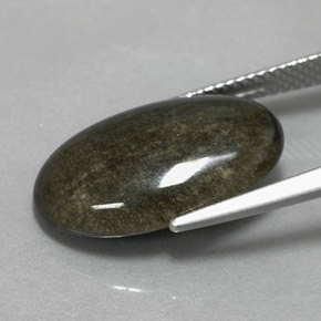 7.22 карата, натуральный Золотой отлив Обсидиан, Огранка Овал, Непрозрачный