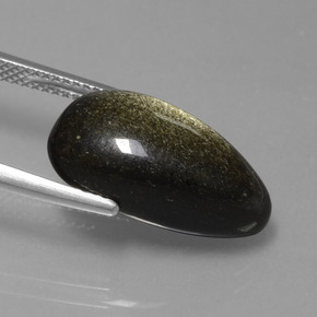7.78 карата, натуральный Золотой отлив Обсидиан, Необычная форма, Непрозрачный