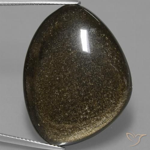 35.75ct Натуральный Коричнево-черный Обсидиан, причудливая, Непрозрачный