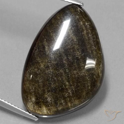 24.42ct Натуральный Коричнево-черный Обсидиан, причудливая, Непрозрачный