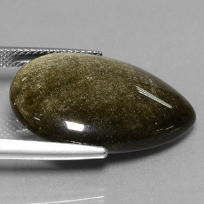 13.81 карата, натуральный Золотой отлив Обсидиан, Форма груши, Непрозрачный