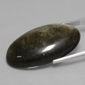 41.23 карата, натуральный Золотой отлив Обсидиан, Огранка Овал, Непрозрачный