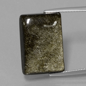 13.86 карата, натуральный Золотой отлив Обсидиан, Огранка Багет, Непрозрачный