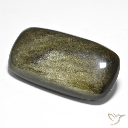 44.74ct Натуральный Многоцветный Обсидиан, Подушка, Непрозрачный