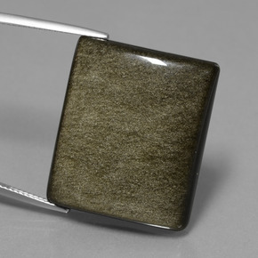 39.20 карата, натуральный Черное золото блеск Обсидиан, Огранка Багет, Непрозрачный