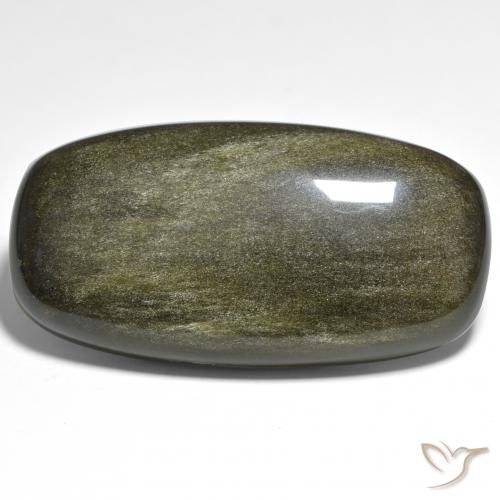 57.10ct Натуральный Многоцветный Обсидиан, Подушка, Непрозрачный