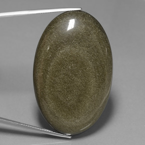 71.91 карата, натуральный Черное золото блеск Обсидиан, Огранка Овал, Непрозрачный