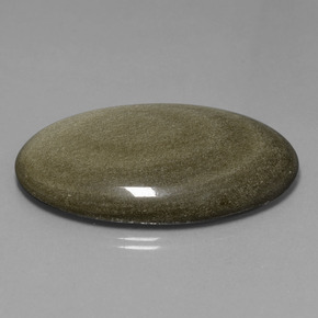 71.91 карата, натуральный Черное золото блеск Обсидиан, Огранка Овал, Непрозрачный