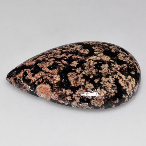 18.21 карата, натуральный Многоцветный Обсидиан, Форма груши, Непрозрачный