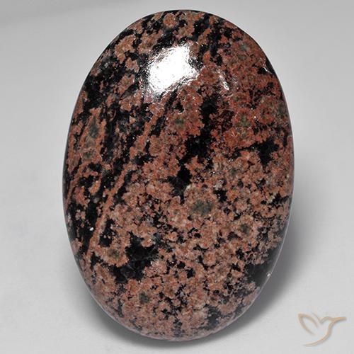 34.04ct Натуральный Многоцветный Обсидиан, Овал, Непрозрачный