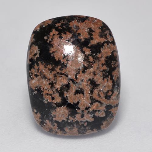 Натуральный многоцветный обсидиан 6,39 карата подушка крой, непрозрачный