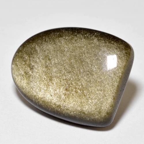 16.36 карата, натуральный Черный с бронзой Обсидиан, Необычная форма, Непрозрачный