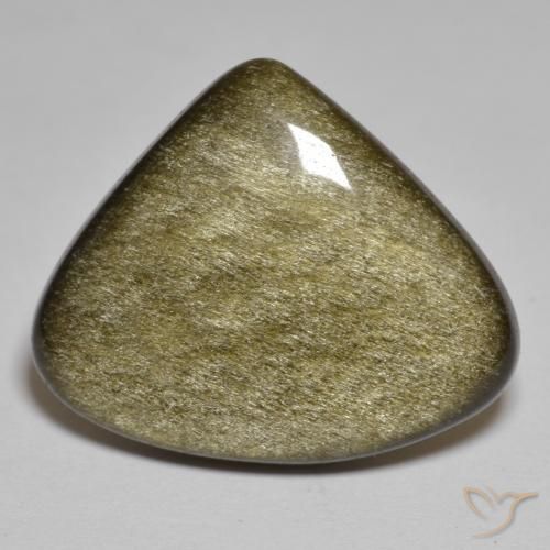 12.98ct Натуральный Светло-черновато-коричневый Обсидиан, Триллион, Непрозрачный