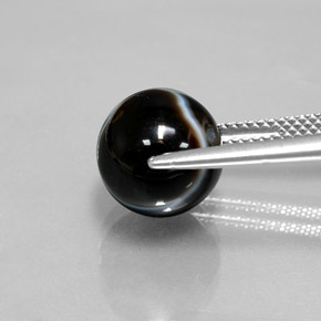 6.94 карата, натуральный Черный Оникс, Сфера / Шар, Непрозрачный