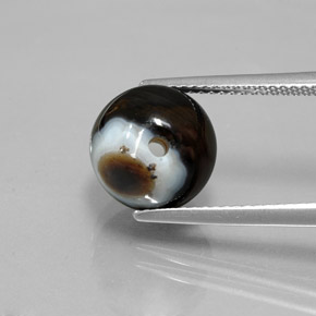 Натуральный чёрный оникс 6,99 карата сфера / шар, непрозрачный