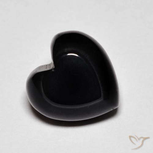 4.34ct Натуральный Черный Оникс, Сердце, Непрозрачный