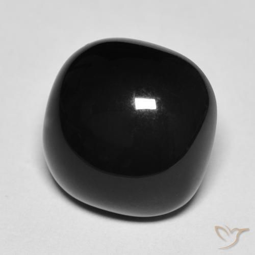 4.74ct Натуральный Черный Оникс, Подушка, Непрозрачный