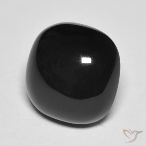 4.81ct Натуральный Черный Оникс, Подушка, Непрозрачный