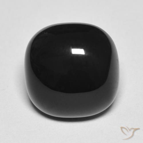 4.87ct Натуральный Черный Оникс, Подушка, Непрозрачный