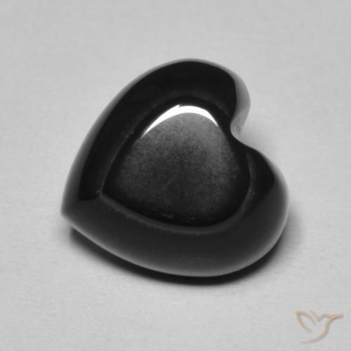 4.30ct Натуральный Черный Оникс, Сердце, Непрозрачный