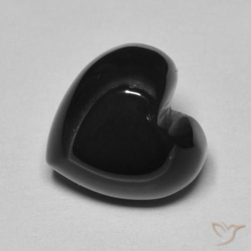 4.24ct Натуральный Черный Оникс, Сердце, Непрозрачный