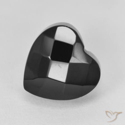 4.38ct Натуральный Черный Оникс, Сердце, Непрозрачный