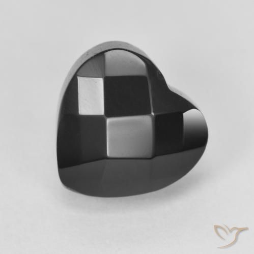 4.16ct Натуральный Черный Оникс, Сердце, Непрозрачный