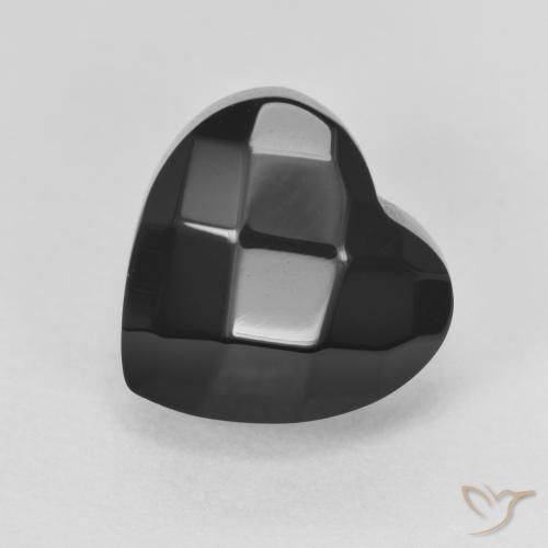 4.19ct Натуральный Черный Оникс, Сердце, Непрозрачный