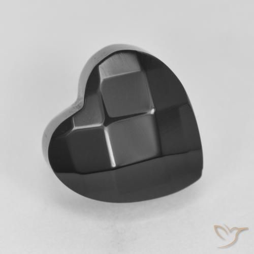 4.26ct Натуральный Черный Оникс, Сердце, Непрозрачный