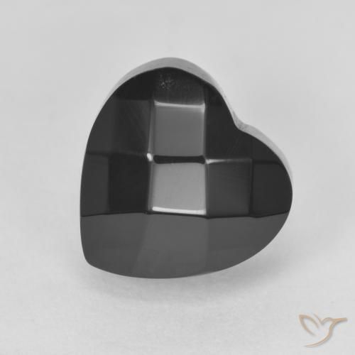 4.35ct Натуральный Черный Оникс, Сердце, Непрозрачный