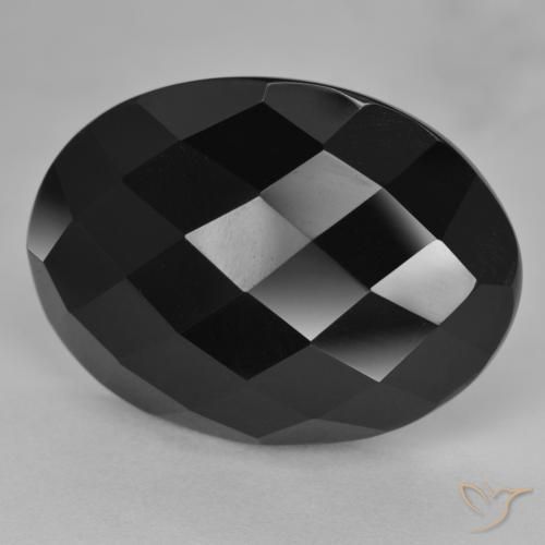 27.22ct Натуральный Черный Оникс, Овал, Непрозрачный
