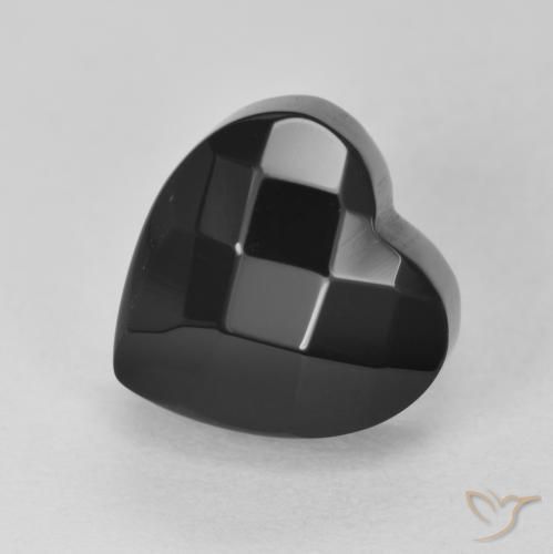 4.46ct Натуральный Черный Оникс, Сердце, Непрозрачный