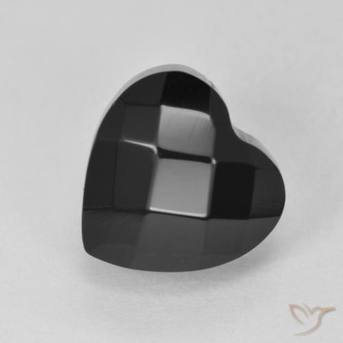 4.20ct Натуральный Черный Оникс, Сердце, Непрозрачный