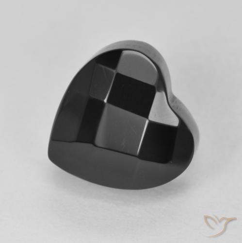 4.33ct Натуральный Черный Оникс, Сердце, Непрозрачный