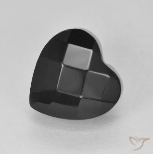 4.31ct Натуральный Черный Оникс, Сердце, Непрозрачный