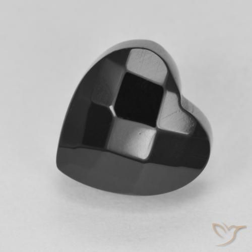 4.36ct Натуральный Черный Оникс, Сердце, Непрозрачный
