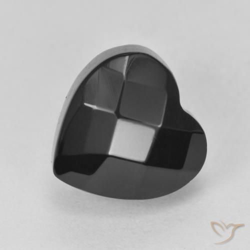 4.36ct Натуральный Черный Оникс, Сердце, Непрозрачный