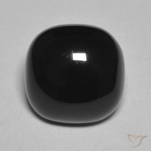 4.94ct Натуральный Черный Оникс, Подушка, Непрозрачный